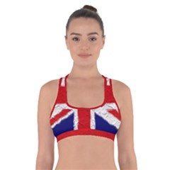 Union Jack Flag National Country Cross Back Sports Bra by Celenk