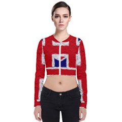 Union Jack Flag National Country Long Sleeve Zip Up Bomber Jacket by Celenk