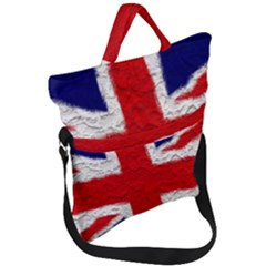 Union Jack Flag National Country Fold Over Handle Tote Bag by Celenk