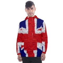 Union Jack Flag National Country Men s Front Pocket Pullover Windbreaker by Celenk