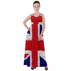 Union Jack Flag National Country Empire Waist Velour Maxi Dress by Celenk