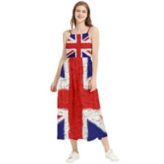 Union Jack Flag National Country Boho Sleeveless Summer Dress by Celenk