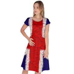 Union Jack Flag National Country Classic Short Sleeve Dress by Celenk