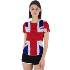 Union Jack Flag National Country Back Cut Out Sport Tee by Celenk