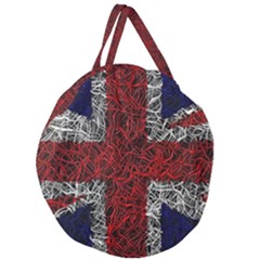 Union Jack Flag Uk Patriotic Giant Round Zipper Tote by Celenk