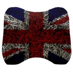 Union Jack Flag Uk Patriotic Velour Head Support Cushion by Celenk