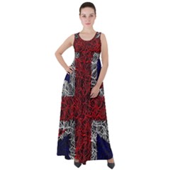 Union Jack Flag Uk Patriotic Empire Waist Velour Maxi Dress by Celenk