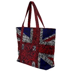 Union Jack Flag Uk Patriotic Zip Up Canvas Bag by Celenk