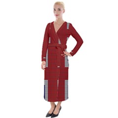 Union Jack Flag British Flag Velvet Maxi Wrap Dress by Celenk