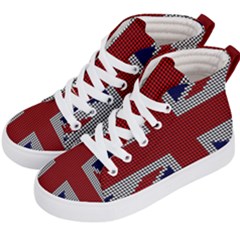 Union Jack Flag British Flag Kids  Hi-top Skate Sneakers by Celenk