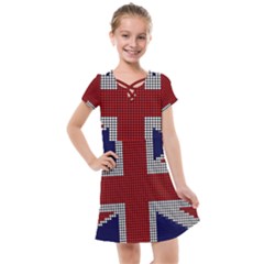 Union Jack Flag British Flag Kids  Cross Web Dress by Celenk