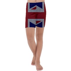 Union Jack Flag British Flag Kids  Lightweight Velour Capri Yoga Leggings by Celenk