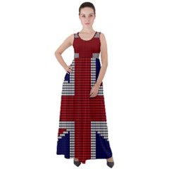 Union Jack Flag British Flag Empire Waist Velour Maxi Dress by Celenk