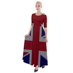 Union Jack Flag British Flag Half Sleeves Maxi Dress by Celenk