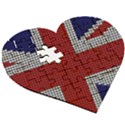 Union Jack Flag British Flag Wooden Puzzle Heart View3