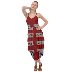 Union Jack Flag British Flag Layered Bottom Dress by Celenk