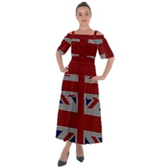 Union Jack Flag British Flag Shoulder Straps Boho Maxi Dress  by Celenk