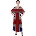 Union Jack Flag British Flag V-Neck Boho Style Maxi Dress View1