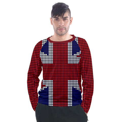 Union Jack Flag British Flag Men s Long Sleeve Raglan Tee by Celenk