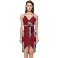 Union Jack Flag British Flag Wrap Frill Dress by Celenk