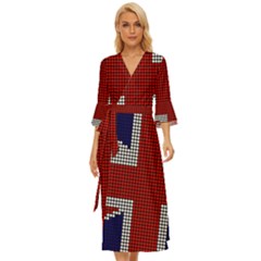 Union Jack Flag British Flag Midsummer Wrap Dress by Celenk