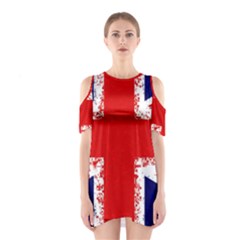 Union Jack London Flag Uk Shoulder Cutout One Piece Dress by Celenk