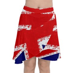 Union Jack London Flag Uk Chiffon Wrap Front Skirt by Celenk