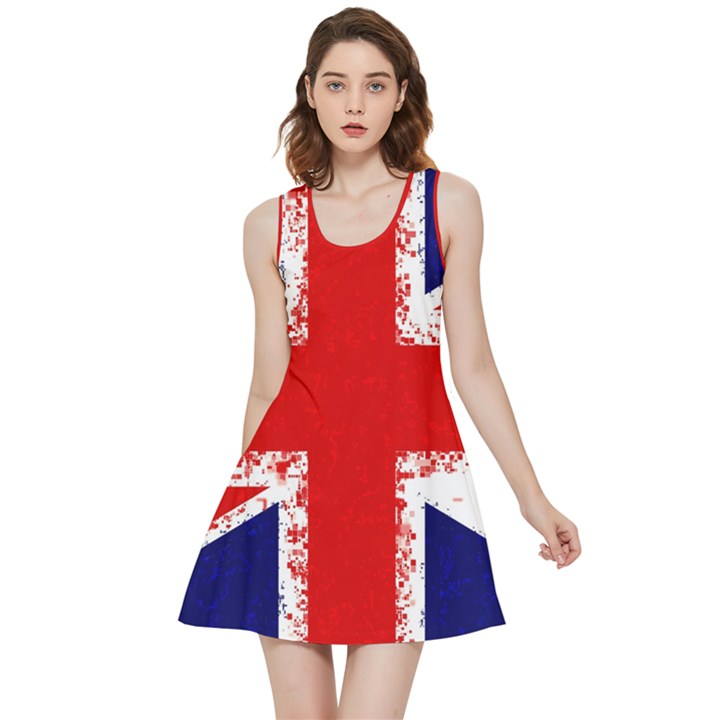 Union Jack London Flag Uk Inside Out Reversible Sleeveless Dress