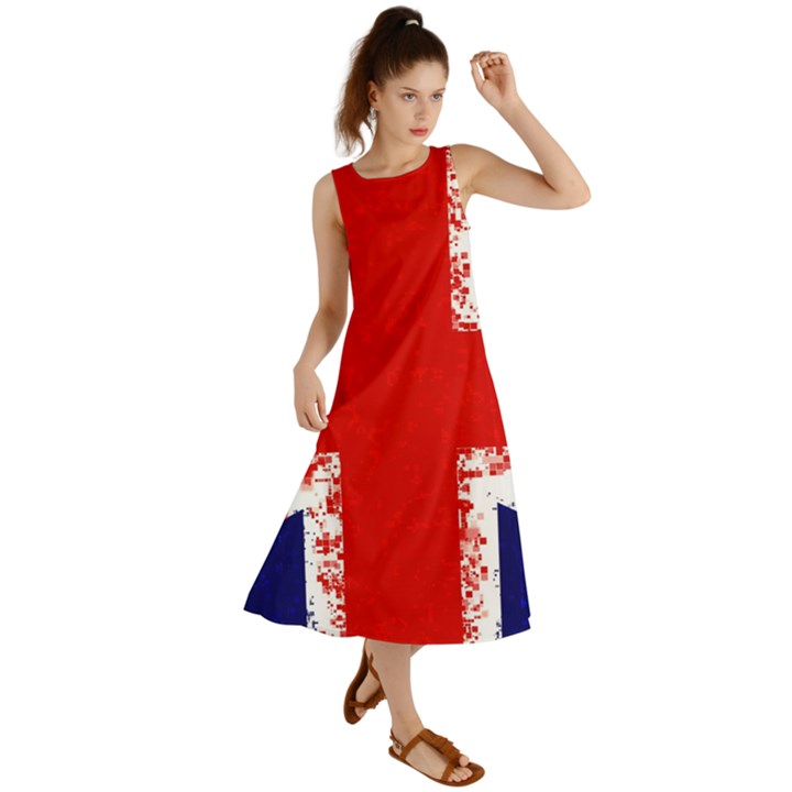 Union Jack London Flag Uk Summer Maxi Dress