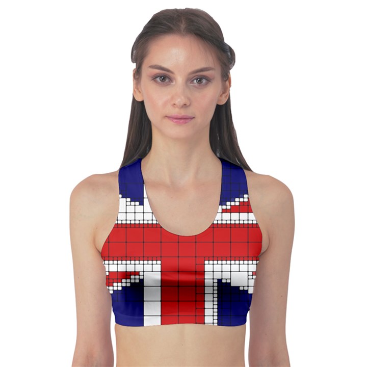 Union Jack Flag Uk Patriotic Sports Bra