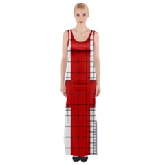 Union Jack Flag Uk Patriotic Thigh Split Maxi Dress by Celenk