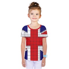 Union Jack Flag Uk Patriotic Kids  One Piece Tee