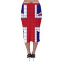 Union Jack Flag Uk Patriotic Velvet Midi Pencil Skirt View2