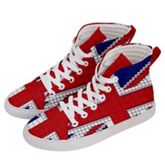 Union Jack Flag Uk Patriotic Men s Hi-top Skate Sneakers by Celenk