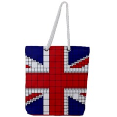 Union Jack Flag Uk Patriotic Full Print Rope Handle Tote (large) by Celenk