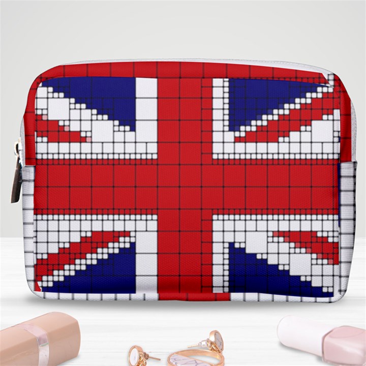 Union Jack Flag Uk Patriotic Make Up Pouch (Medium)