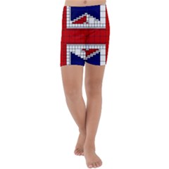 Union Jack Flag Uk Patriotic Kids  Lightweight Velour Capri Yoga Leggings by Celenk