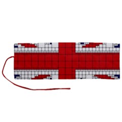 Union Jack Flag Uk Patriotic Roll Up Canvas Pencil Holder (m) by Celenk