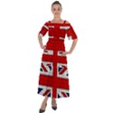 Union Jack Flag Uk Patriotic Shoulder Straps Boho Maxi Dress  View1