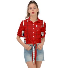 Union Jack Flag Uk Patriotic Tie Front Shirt  by Celenk