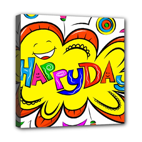 Happy Happiness Child Smile Joy Mini Canvas 8  X 8  (stretched) by Celenk