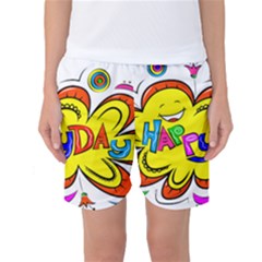 Happy Happiness Child Smile Joy Women s Basketball Shorts by Celenk