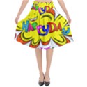 Happy Happiness Child Smile Joy Flared Midi Skirt View1