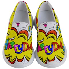 Happy Happiness Child Smile Joy Kids Lightweight Slip Ons by Celenk