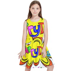 Happy Happiness Child Smile Joy Kids  Skater Dress by Celenk