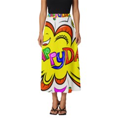 Happy Happiness Child Smile Joy Classic Midi Chiffon Skirt by Celenk