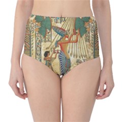 Egyptian Man Sun God Ra Amun Classic High-Waist Bikini Bottoms