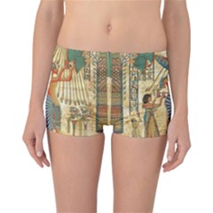 Egyptian Man Sun God Ra Amun Reversible Boyleg Bikini Bottoms by Celenk