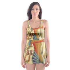 Egyptian Man Sun God Ra Amun Skater Dress Swimsuit by Celenk