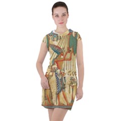 Egyptian Man Sun God Ra Amun Drawstring Hooded Dress